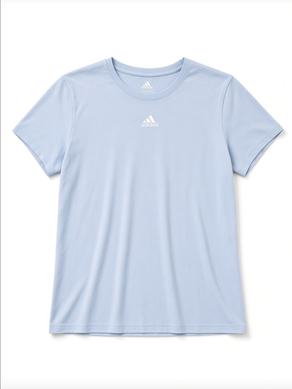 Adidas Golf Women's Large Light Blue Short Sleeve Logo T-Shirt Athletic Tee